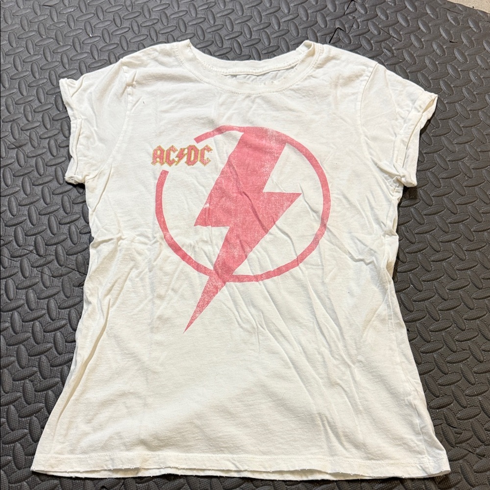 Recycled Karma White Tee with Pink Graphic